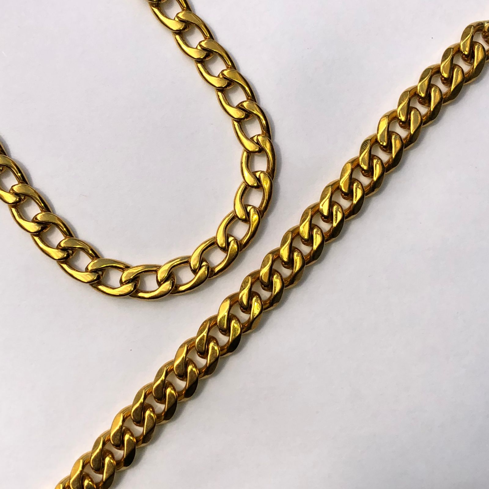 cuban link stainless steel gold