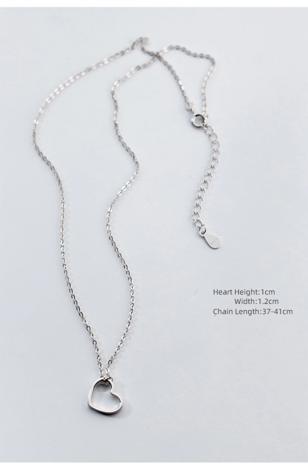 The S925 Silver Heart Necklace - Image 3