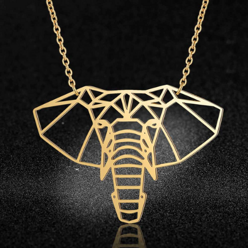 Geometric elephant sale necklace