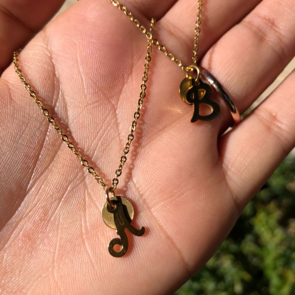 The Stainless Steel Gold Plated Initial Necklace - Image 2