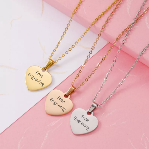 Engraved necklace clearance