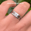 The Gorgeous 0.84 ct. Sterling Silver Three Piece Wedding Ring Set