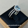 sterling silver topaz rings for sale on Limpopo - The Sterling Silver 1.25 ct. Nano Topaz Oval Wedding Ring Set