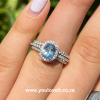 sterling silver topaz rings for sale on Gauteng - The Sterling Silver 1.25 ct. Nano Topaz Oval Wedding Ring Set