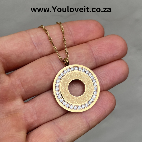 Ayatul Kursi Round Diamond Token Necklace | Cape Town