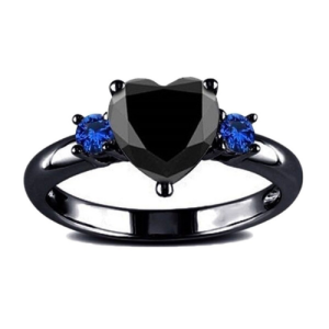 The Black Gun Plated Heart Promise Ring