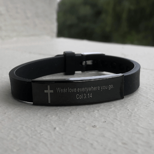 "Colossians 3:14" Silicone Adjustable Bracelet