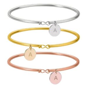 The Elegant Slotted Bangle (Custom Engraving)