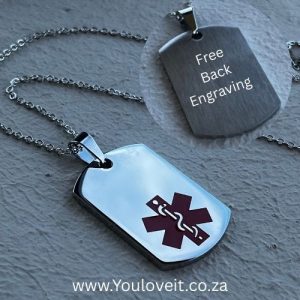The Tag Shape Medical Alert Necklace