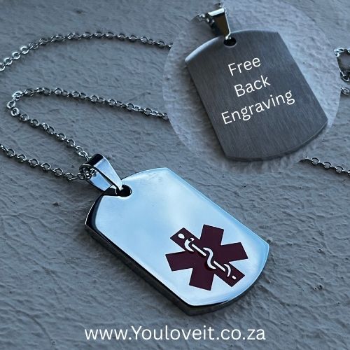 The Tag Shape Medical Alert Necklace