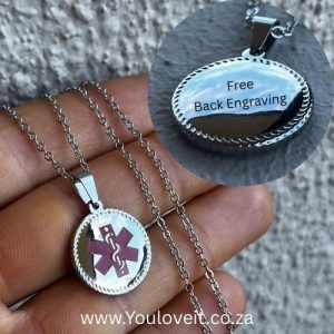 The Round Shape Medical Alert Necklace