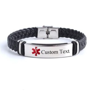 Braided Medical Alert Bracelet (Free Engraving)