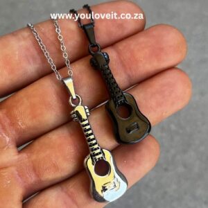 The Stainless Steel Custom Engraved Guitar Urn Necklace (Free Engraving)