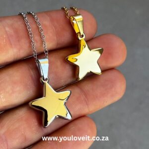 The Stainless Steel Custom Engraved Flat Star Urn Necklace (Free Engraving)