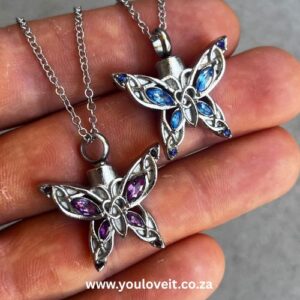The Stainless Steel Butterfly Urn Necklace