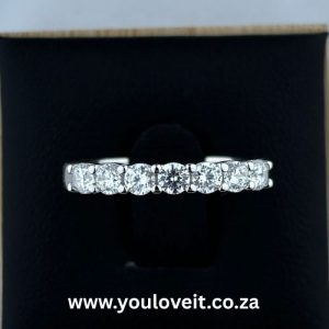 The Sterling Silver 0.10 ct. Round Cut Eternity Band